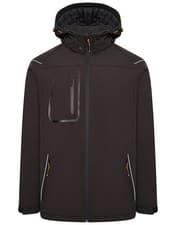 Image of JCB WORKWEAR TRADE HOODED SOFTSHELL JACKET BLACK | ALL SIZES