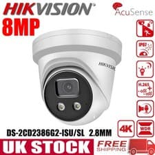 Image of Hikvision DS-2CD2386G2-ISU/SL 8MP AcuSense Camera Audio Strobe Alarm 2-Way Audio