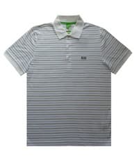Image of New Hugo Boss men white blue striped paddy golf pro polo designer t-shirt top XL