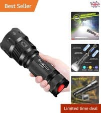 Image of Ultra Bright 3300 Lumens LED Flashlight with Adjustable Focus - Water Resistant