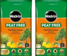 Image of Miracle-Gro Peat-Free Premium Mediterranean & Citrus Plant Compost, 20L