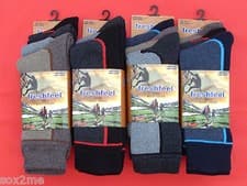 Image of 6 PAIRS MENS WALKING SOCKS WORK BOOT COTTON SOFT TOPS EASY GRIP HIKING 6 - 11