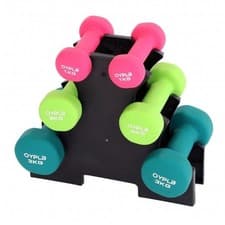 Image of NEW! 12kg Neoprene Hand Dumbbell Workout Weight Set Including Stand