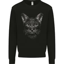 Image of A Cat Face Mens Sweatshirt Jumper