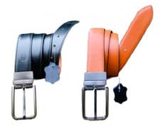 Image of Reversible Mens Genuine Leather Belts Designer Leather Belt Dress Belt Black