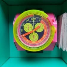 Image of Swatch Watch SB06J100 Neon To The Max. 2023. New And Unworn In Original Box.