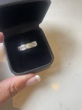 Image of Handmade Bespoke 18ct White Gold Half Channel Set Natural Diamond Eternity Band