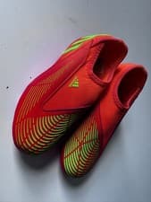 Image of Adidas Predator Edge 3 Football Boots Kids UK11 Orange & Lime Green Fixed Stud