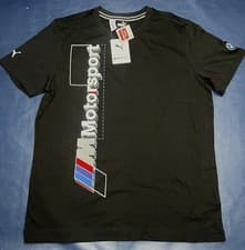 Image of PUMA BMW MOTORSPORT MMS ESSENTIAL VERTICAL & BACK LOGO SHIRT MEN’S SIZE XL, NWT!
