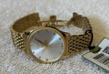 Image of Gucci G-Timeless YA1264155 Slim Bee Silver Dial Gold ladies classic Watch 36mm