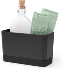 Image of Brabantia 117503 Sink Organiser with Removable Tray, Dark Grey, 8.5 X 19 X 11.5