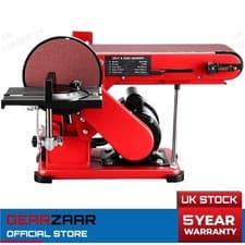 Image of 2IN1 370W ELECTRIC BELT & DISC SANDER LINISHER BENCH LARGE TABLE WOOD METAL SAND