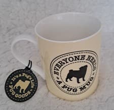 Image of Fine China Pug Mug. Everyone Needs A Pug Mug. Brand New