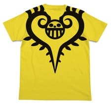Image of Presale ONE PIECE Trafalgar Law Tatto T-shirt Yellow Japan Limited Cosplay