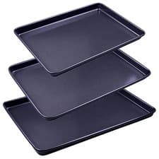 Image of Baking Tray Set by Stoven – Small, Medium, Large Non-Stick Easy Clean