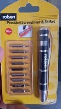 Image of Rolson Precision Screwdriver & Bit Set 10pc Brand New And Never Been Opened