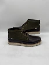 Image of Men’s Barbour Hadston Brown Green Leather Chukka Boots UK 11 EU 45 New
