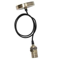 Image of Vintage Industrial Antique Gold/Bronze Pendant Ceiling Light Fitting E27
