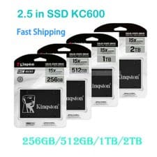 Image of Kingston 2.5" SSD KC600 256 GB 512GB 1TB 2TB New Solid State Drive SKC600MS lot