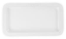 Image of Le Creuset Rectangular Plate 25cm 10" White Stoneware Serving Platter Japan New