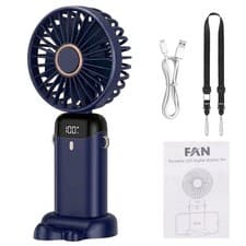 Image of Portable Handheld Personal Face Fan 5 Speeds USB Rechargeable Folding Travel UK