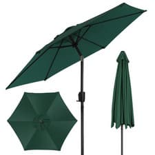 Image of 2M Garden Parasol Large Sun Shade Canopy Patio Outdoor Umbrella with Crank Tilt