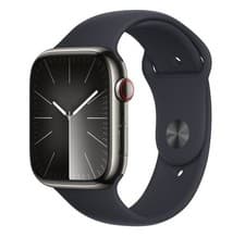 Image of Apple Watch Series 9 GPS + Cellular 41mm Graphite Case Midnight Sport Band S/M