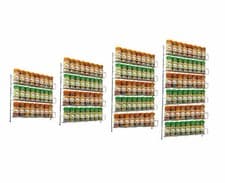 Image of Spice Herb Jar Rack Holder Kitchen Door Cupboard Storage Wall 3, 4, 5, & 6 Tier