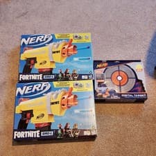 Image of NEW NERF bundle - 2 x Fortnite SMG-L & 1 x elite digital target