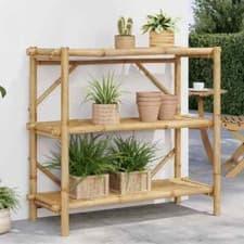 Image of 3-Layer Shelf 100x40x90 cm Bamboo vidaXL