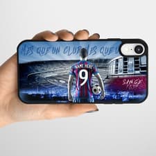Image of Personalised Barcelona iPhone Case Football Hard Phone Cover Retro Men Gift AF10