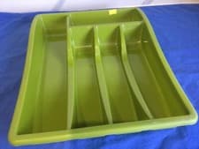 Image of Whitefurze Cutlery Tray plastic Drawer green 38 cm. H 29cm w