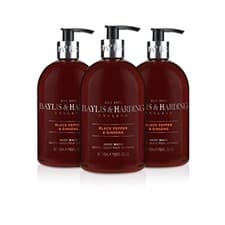 Image of Baylis & Harding Black Pepper and Ginseng Hand Wash for Men 500 ml Pack of 3 ...