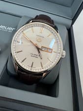Image of TAG Heuer Carrera Calibre 5 Alligator Leather Automatic Watch Ref WAR201D.FC6291