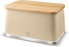 Image of Swan Nordic Oatmeal Bread Bin Scandinavian Style Kitchen Storage SWKA18523OAT