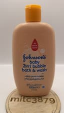 Image of Johnson’s Baby 2 in 1 Bubble Bath & Wash 300ml Discontinued Mild Gentle Bubbles