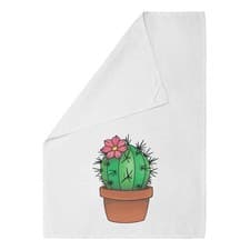 Image of 'Potted Cactus' Cotton Tea Towel / Dish Cloth (TW051964)