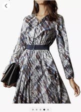 Image of Ted Baker Lilis Quartz Print Midi dress
