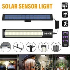 Image of LED Solar Wall Light 158 LED Outdoor Garden Security Lamp with PIR Motion Sensor
