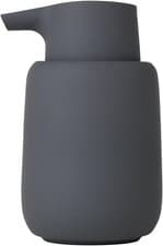 Image of blomus Sono Soap Dispenser 250 ml Ceramic Hand Soap Dispenser in Dark Grey Diam