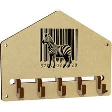 Image of 'Barcode Zebra Stripes' Wall Mounted Key Hooks / Holder (WH00084886)