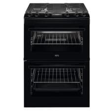 Image of AEG 60cm Gas Cooker with Lid - Black CGX6130ACB