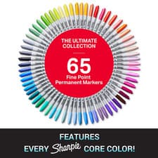 Image of Sharpie Permanent Marker Pens Fine Bullet Point Tip Colours Metallic Pastel Neon