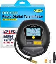 Image of RING TYREINFLATE 1000 Rapid Digital Tyre Inflator Air Compressor With Three Ada