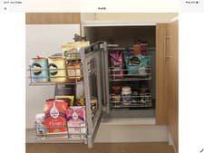 Image of LH and RH Magic Corner Kitchen Basket Pull Out Left for a 80-90cm cabinet