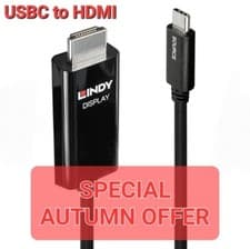 Image of LINDY 1m USB Type C to HDMI 4K60HZ Adapter Cable No. 43261