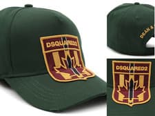 Image of Dsquared2 Iconic Canada Leaf Patch Logo Baseball Cap Hat