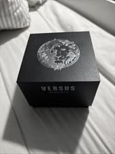 Image of Women’s Versus Versace Silver Watch And Leather Strap