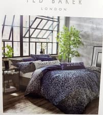 Image of TED BAKER Cotton Double Duvet Cover Luxury Twilight Prism 220TC 200x200cm £120