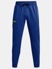 Image of Under Armour Mens Rival Cuffed Fleece Joggers Track Pants (1366366-432) Blue